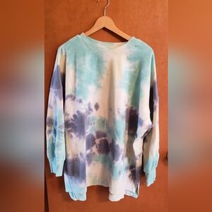 Lot of two SO Multicolor Tie-Dye Crewneck Sweater Boho Hippie